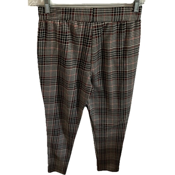 For Better Days Pants L Gray Red Plaid Retro Vintage 70s - Picture 3 of 4